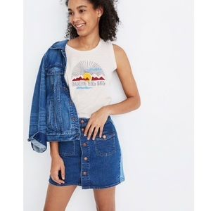 Madewell Denim Button Up Skirt